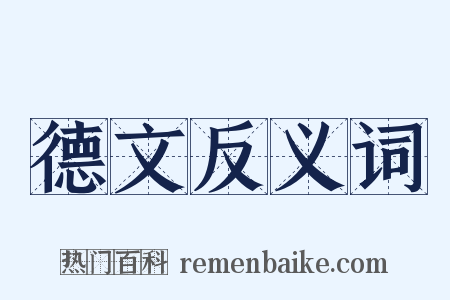 德文反义词是什么意思的图片